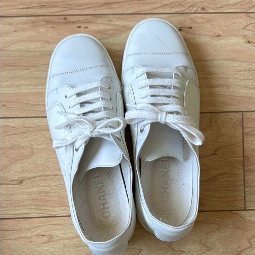 Chanel White Sneakers For Women View 3